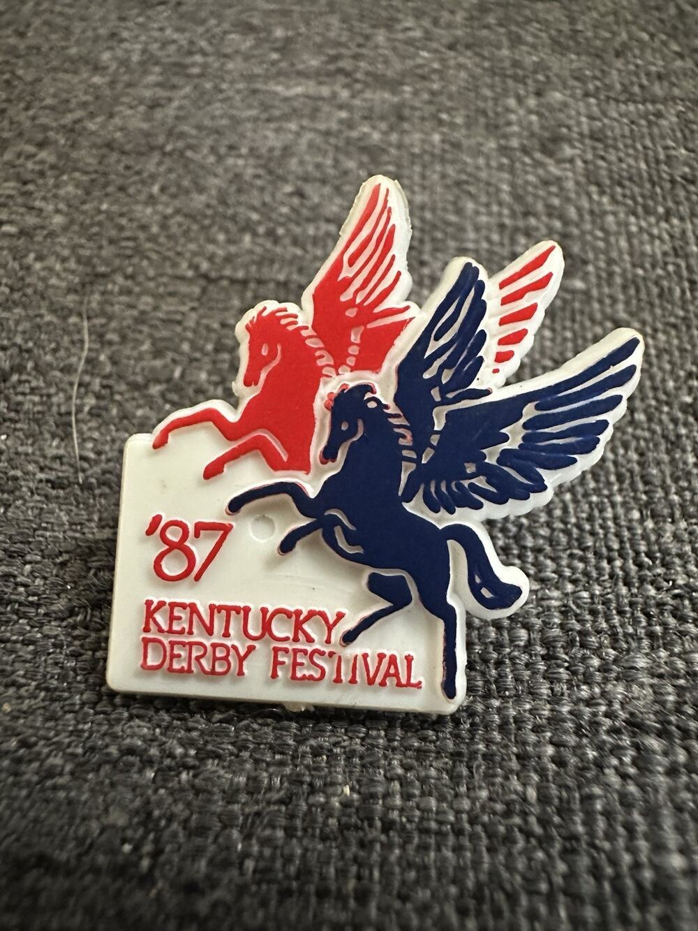 1987 Kentucky Derby Festival Pegasus Pin B.J. Sipes Louisville KY Vintage KDF